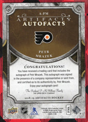 2018-19 Upper Deck Artifacts Autofacts A-Pm Auto Petr Mrazek