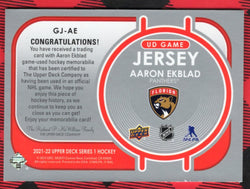 2021-22 Upper Deck Series 1 Ud Game Jersey Gj-Ae Aaron Ekblad