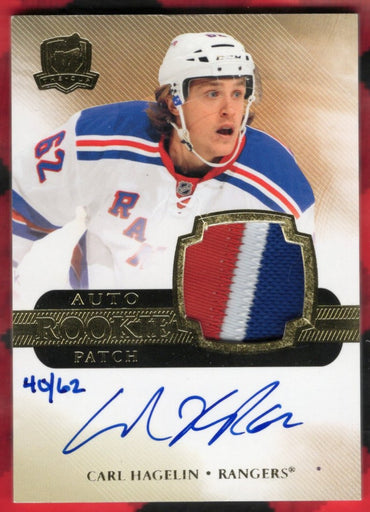 2011-12 Upper Deck The Cup Rookie Auto Patch #161 Rookie Rc Auto Carl Hagelin /62