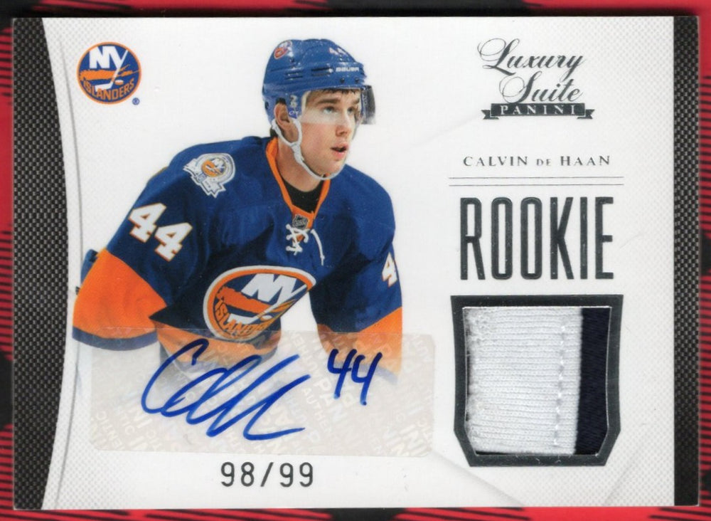 2011-12 Panini Luxury Suite Rpa #60 Rookie Rc Auto Calvin Dehaan /99