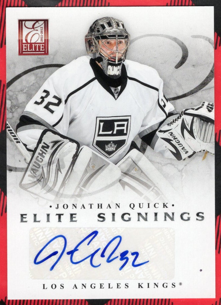 2011-12 Panini Elite Elite Signings #65 Auto Jonathan Quick
