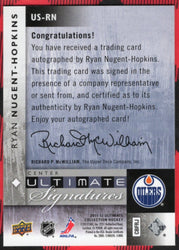 2011-12 Upper Deck Ultimate Collection Hockey Ultimate Signatures Us-Rn Auto Ryan Nugent-Hopkins