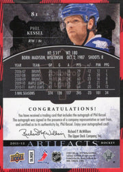 2011-12 Upper Deck Artifacts Black Auto 5/5 #81 Auto Phil Kessel /5