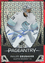 2023-24 Upper Deck Sp Authentic Pageantry P-10 Auto Philip Grubauer