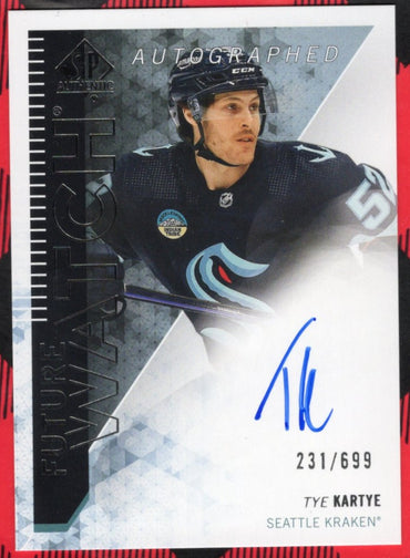 2023-24 Upper Deck Sp Authentic Autographed Future Watch Rfwa-Tk Rookie Rc Auto Tye Kartye /699
