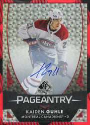 2023-24 Upper Deck Sp Authentic Pageantry P-9 Auto Kaiden Guhle