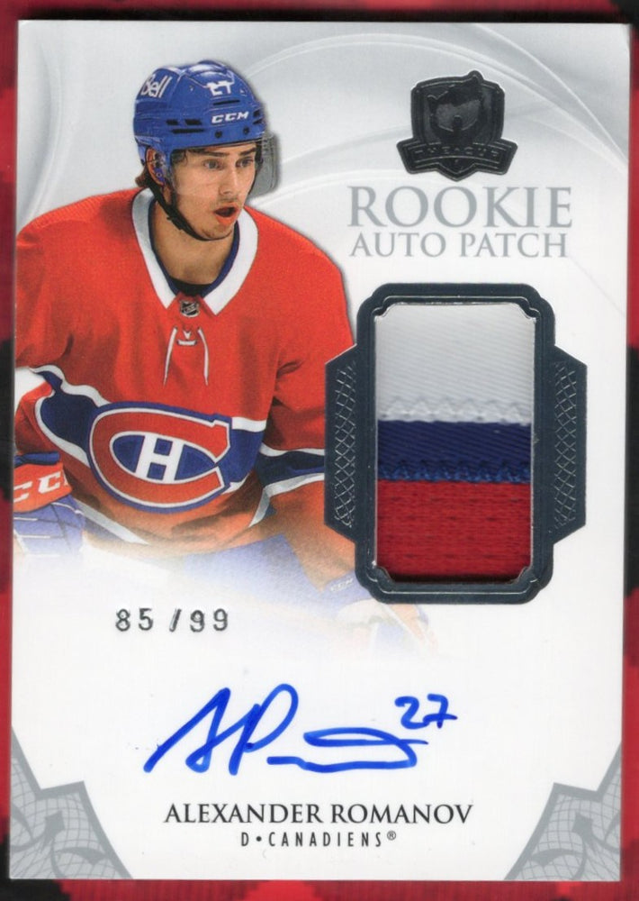 2020-21 Upper Deck The Cup Rookie Auto Patch #154 Rookie Rc Auto Alexander Romanov /99