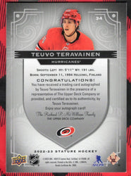 2022-23 Upper Deck Stature Auto #34 Auto Teuvo Teravainen