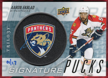 2016-17 Upper Deck Trilogy Signature Pucks #1/17 Sp-Ek Auto Aaron Ekblad /17