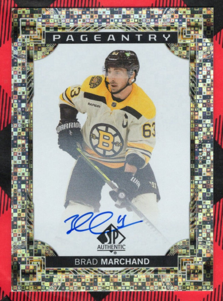 2024-25 Upper Deck Sp Authentic Pageantry P-13 Auto Brad Marchand