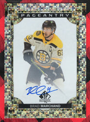 2024-25 Upper Deck Sp Authentic Pageantry P-13 Auto Brad Marchand