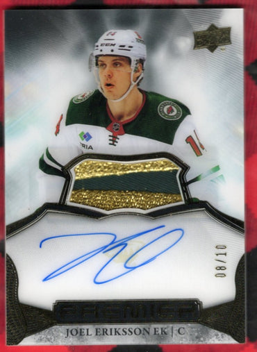 2022-23 Upper Deck Premier Hockey Premier Auto Patch Av-Ek Auto Joel Eriksson Ek /10