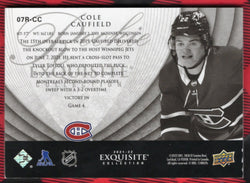 2021-22 Upper Deck Exquisite Collection Rookie Exquisite Collection 07R-Cc Rookie Rc Cole Caufield
