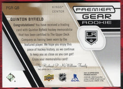 2021-22 Upper Deck Premier Premier Gear Rookie Pgr-Qb Rookie Rc Quinton Byfield /25