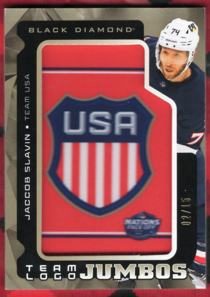 2025-26 Upper Deck Black Diamond Hockey Team Logo Jumbos Tl-Js Jaccob Slavin /15
