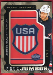 2025-26 Upper Deck Black Diamond Hockey Team Logo Jumbos Tl-Js Jaccob Slavin /15