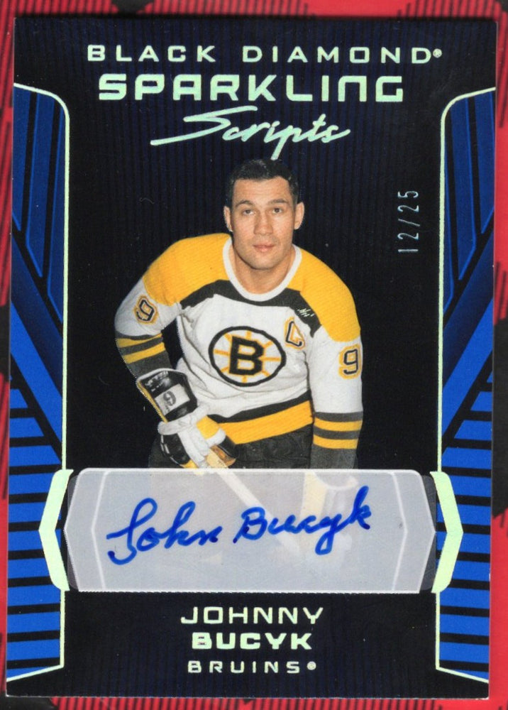 2025-26 Upper Deck Black Diamond Hockey Sparkling Scripts Spectrum Ss-Jb Auto Johnny Buyck /25