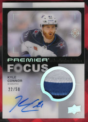2023-24 Upper Deck Premier Hockey Premier Focus Pfp-Kc Auto Kyle Connor /50