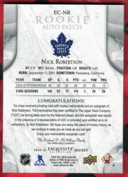 2020-21 Upper Deck Exquisite Collection Rookie Auto Patch Ec-Nr Rookie Rc Auto Nick Roberston /99