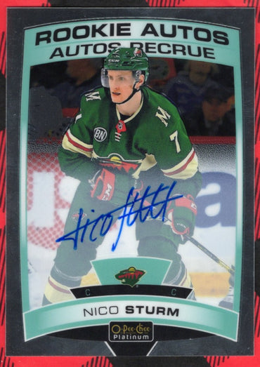 2019-20 Upper Deck O-Pee-Chee Platinum Rookie Autos R-St Rookie Rc Auto Nico Sturm