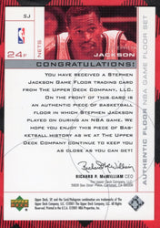 2001 Upper Deck Sp Game Floor Authentic Floor Sj Stephen Jackson