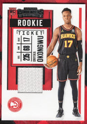 2020-21 Panini Contenders Rookie Ticket Patch Rs-Ook Rookie Rc Onyeka Okongwu