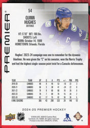 2024-25 Upper Deck Premier Bronze #54 Quinn Hughes /299