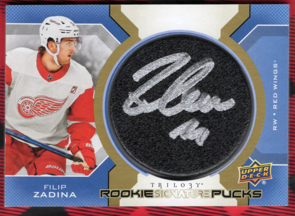 2019-20 Upper Deck Trilogy Rookie Signature Pucks Rsp-Fz Rookie Rc Auto Filip Zadina