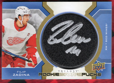2019-20 Upper Deck Trilogy Rookie Signature Pucks Rsp-Fz Rookie Rc Auto Filip Zadina