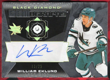 2025-26 Upper Deck Black Diamond Gemography G-We Auto William Eklund /25