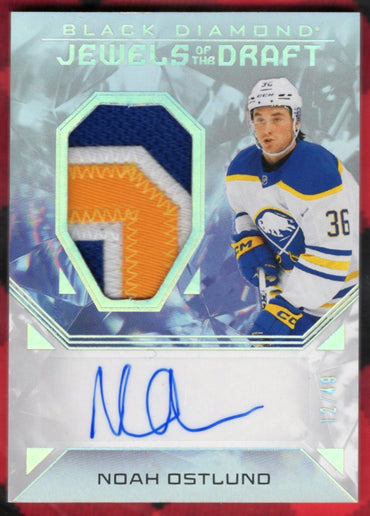 2025-26 Upper Deck Black Diamond Jewels Of The Draft Dd-No Rookie Rc Auto Noah Ostlund /49