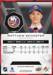 2025-26 Upper Deck Black Diamond Bdb-Ms Rookie Rc Matthew Schaefer /349