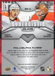 2024-25 Upper Deck Synergy Synergistic Duos Sd-4 Travis Konecny Ivan Fedotov /25