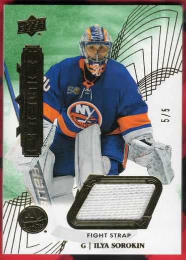 2022-23 Upper Deck Premier Fight Strap #70 Ilya Sorokin (5)/5