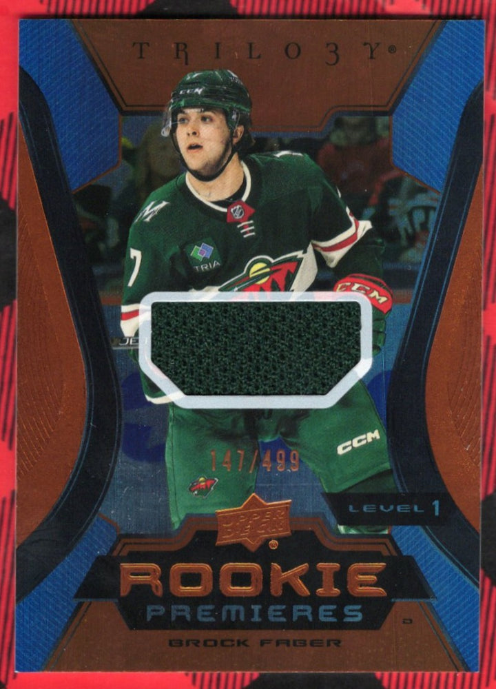 2023-24 Upper Deck Trilogy Rookie Premieres #149 Rookie Rc Brock Faber /499