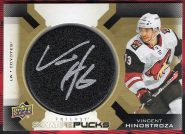2019-20 Upper Deck Trilogy Signature Pucks Sp-Vh Auto Vincent Hinostroza