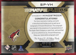 2019-20 Upper Deck Trilogy Signature Pucks Sp-Vh Auto Vincent Hinostroza