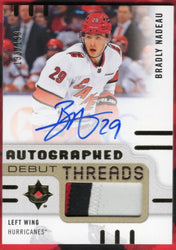 2024-25 Upper Deck Ultimate Collection Autographed Debut Threads Adt-Bn Rookie Rc Auto Bradly Nadeau /199