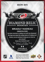 2024-25 Upper Deck Black Diamond Diamond Relic Rookies Bdr-Bn Rookie Rc Bradly Nadeau /99