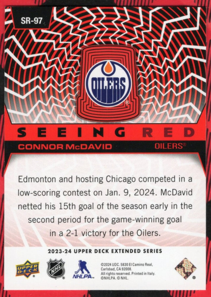 2023-24 Upper Deck Extended Seeing Red Sr-97 Connor Mcdavid
