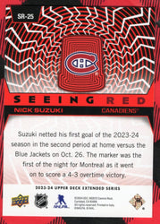 2023-24 Upper Deck Extended Seeing Red Sr-25 Nick Suzuki