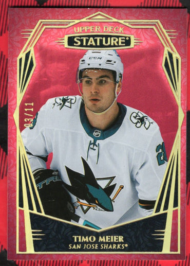 2022-23 Upper Deck Stature Red Photo Variant #52 Timo Meier /11