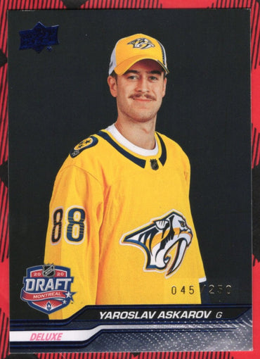 2023-24 Upper Deck Extended Nhl Draft Deluxe #743 Rookie Rc Yaroslav Askarov /250