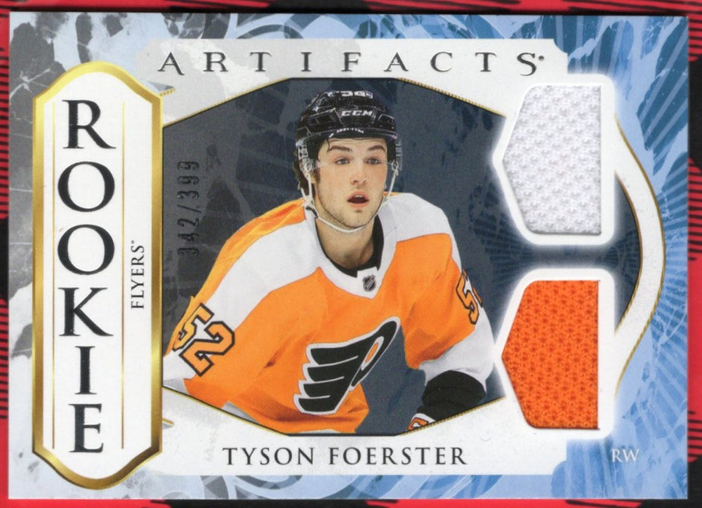 2023-24 Upper Deck Artifacts Rookie Dual Patch #194 Rookie Rc Tyson Foerster /399
