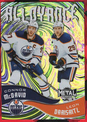 2020-21 Skybox Metal Universe Alloyance Al-9 Connor Mcdavid Leon Draisaitl