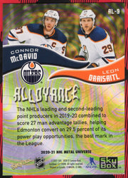 2020-21 Skybox Metal Universe Alloyance Al-9 Connor Mcdavid Leon Draisaitl