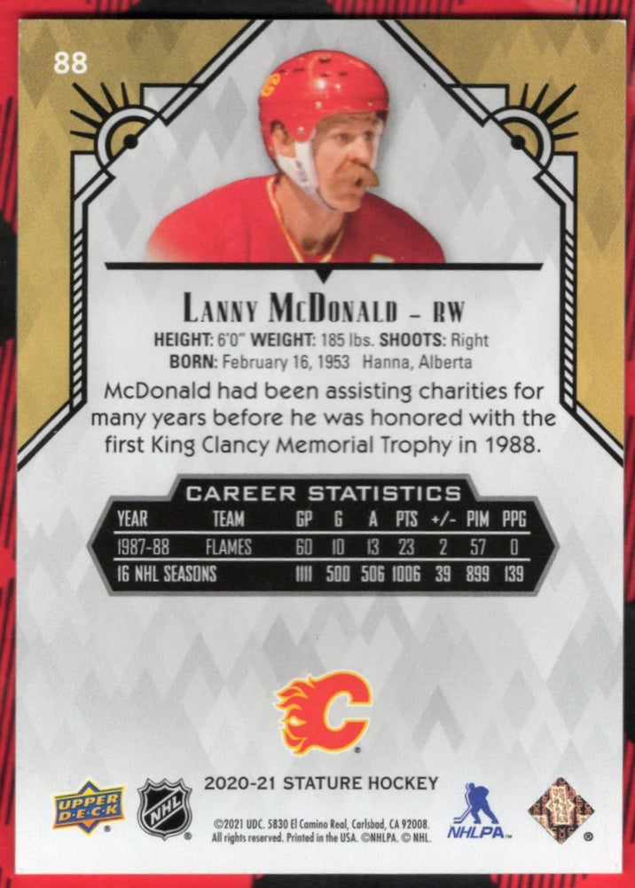2020-21 Upper Deck Stature Green #88 Lanny Mcdonald /175