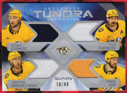 2025-26 Upper Deck Artifacts Tundra Teammates T4-Nsh Steven Stamkos Jonathan Marchessault Filip Forsberg Roman Josi /49