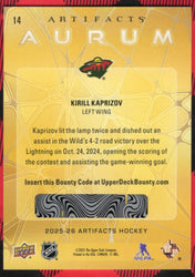 2025-26 Upper Deck Artifacts Aurum (Unscratched) #14 Kirill Kaprizov