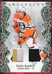 2024-26 Upper Deck Artifacts Emerald Material #16 Cutter Gauthier /65
